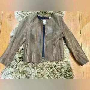 Lord & Taylor Leather Jacket Size M Petite
